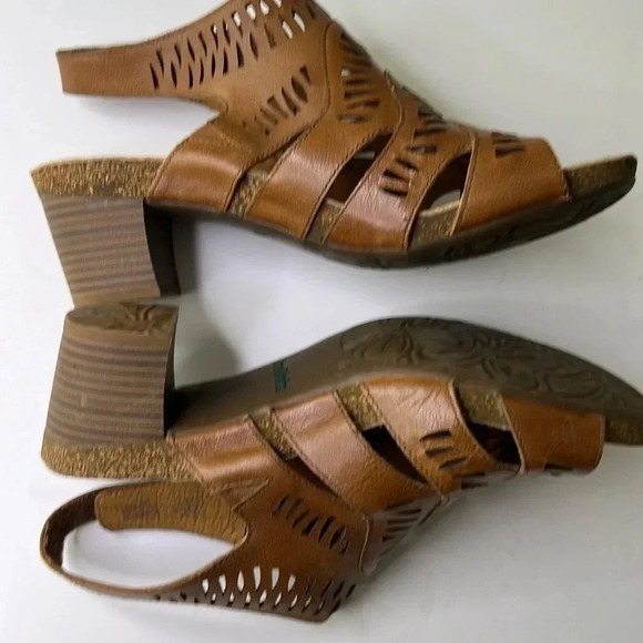 Josef Seibel Sunny size 41 (10) Brown Leather High Heel Cutout sandals - Picture 3 of 7